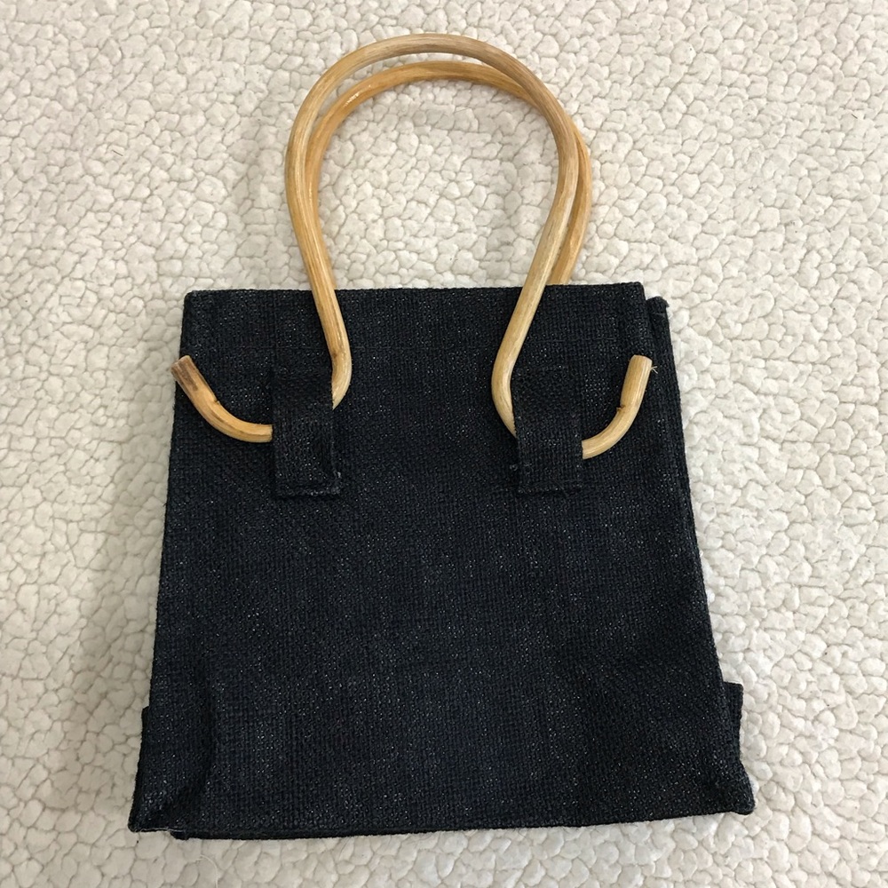 Cute Jma Or Jam Monogram Purse Handbag Tote Makeup Bag Carry All Nwot Wood Hand View 4